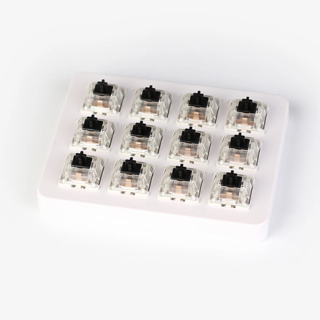 GATERON SWITCH WITH HOLDER SET 12PCS (BLACK)